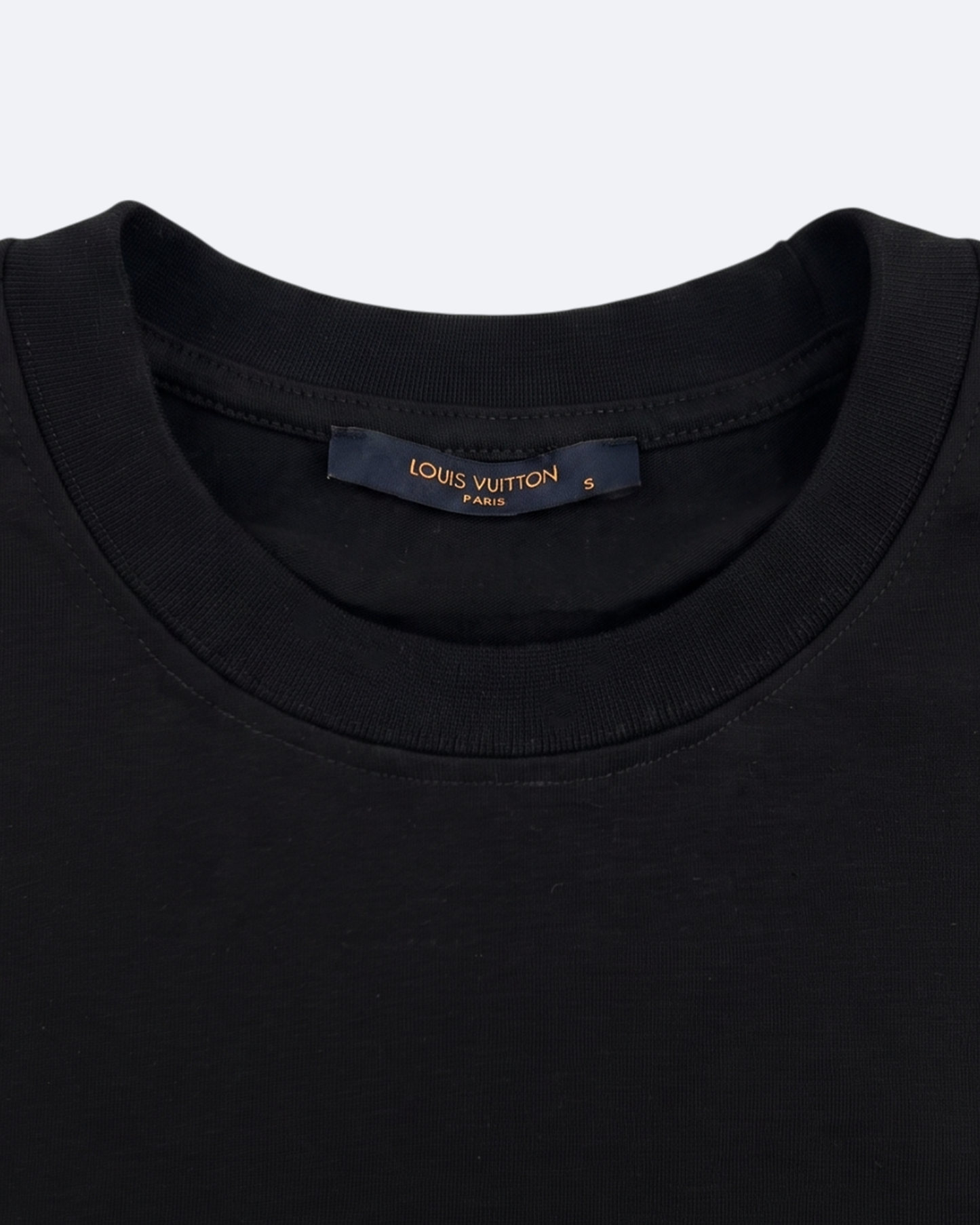 LVTN - Blue Monogram Embroidery T-Shirt - Black