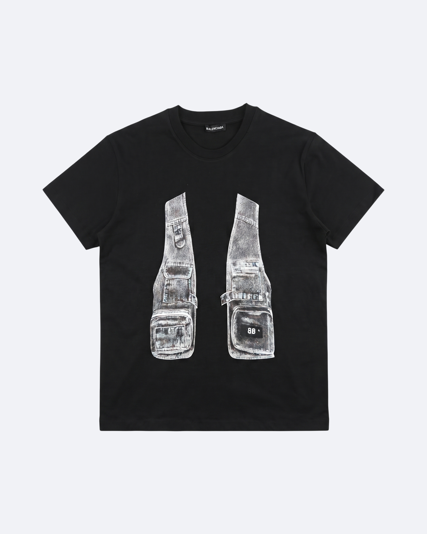 Balenciaga - Denim Vest T-Shirt - Black