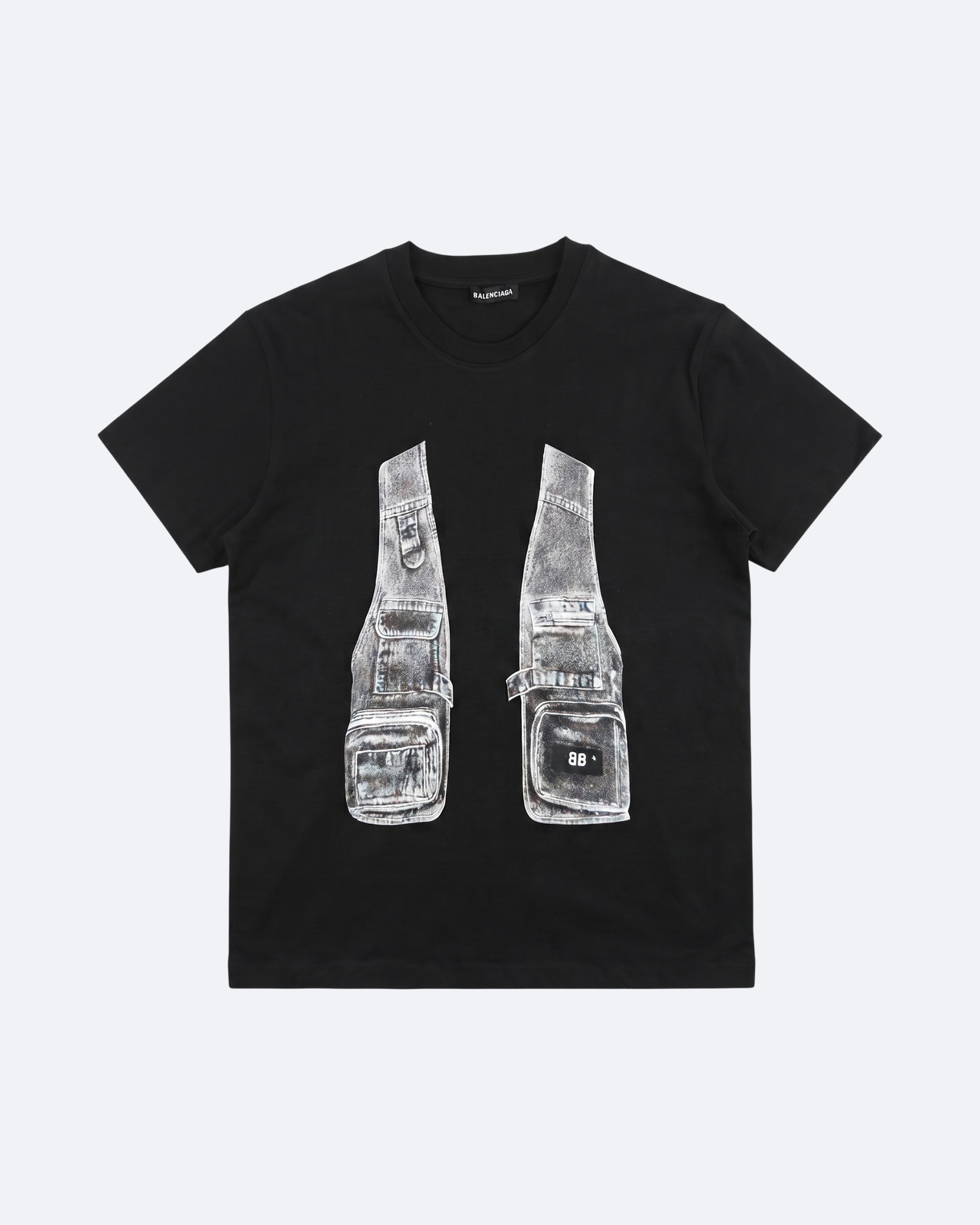 Balenciaga - Denim Vest T-Shirt - Black