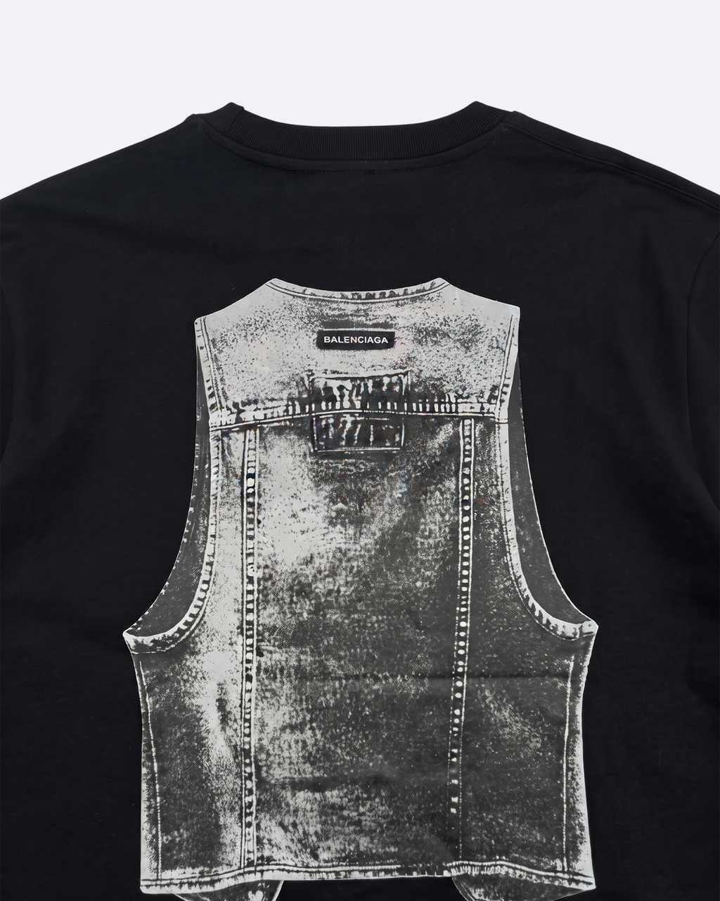 Balenciaga - Denim Vest T-Shirt - Black