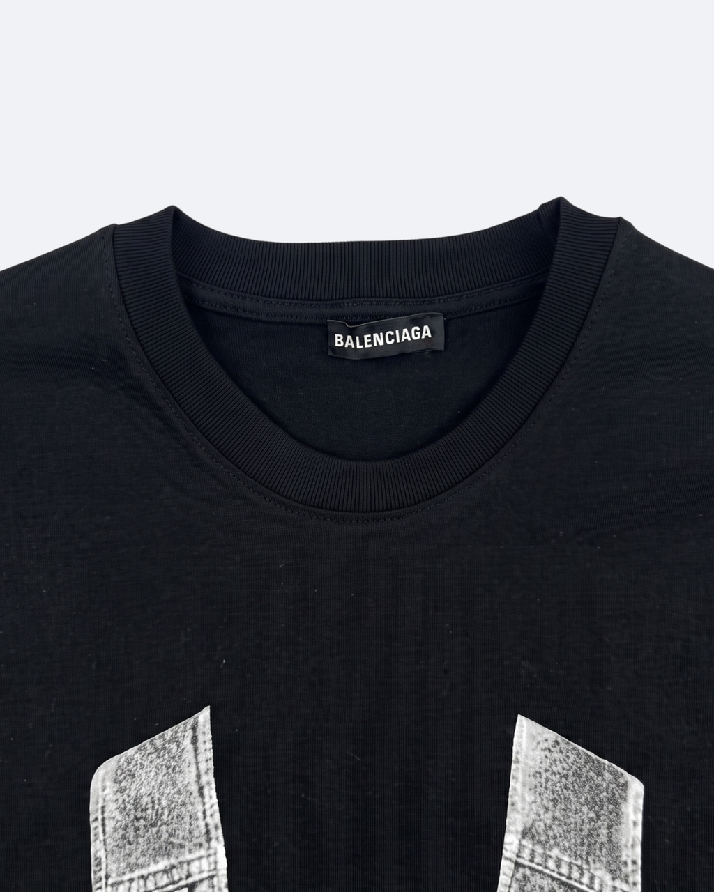 Balenciaga - Denim Vest T-Shirt - Black