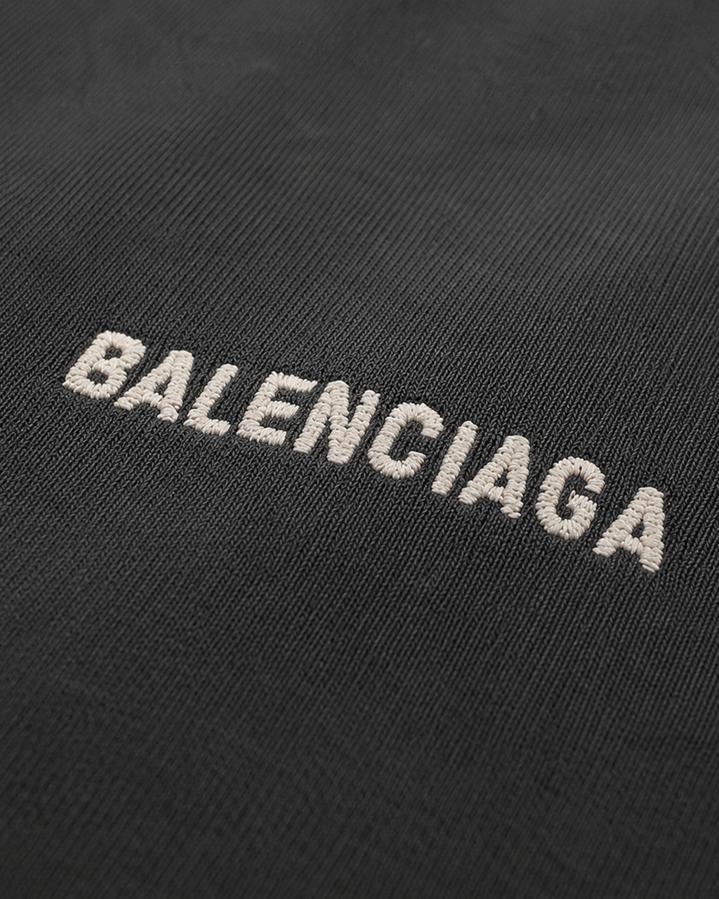 Balenciaga - Classic Logo Distressed T-Shirt - Dark Gray