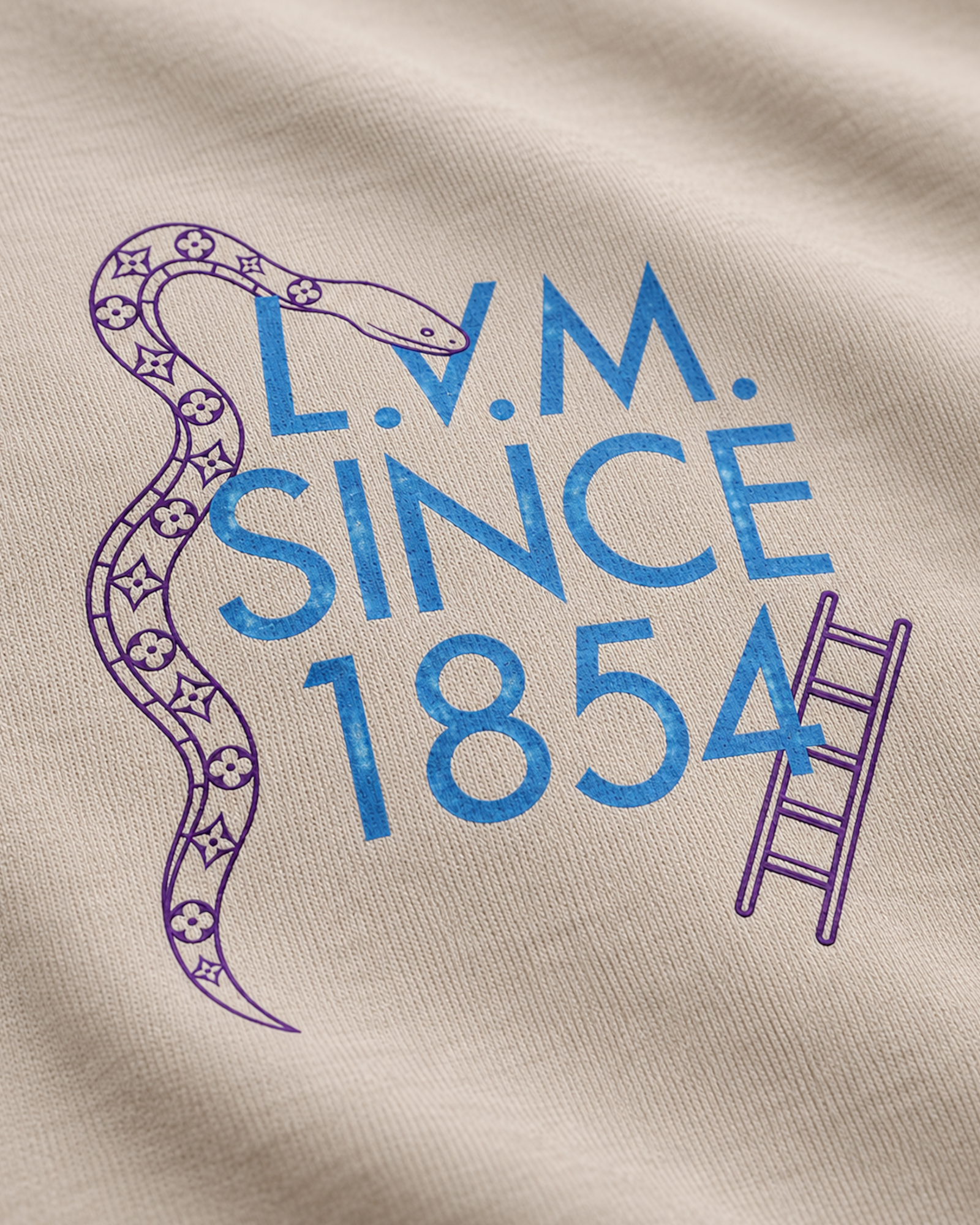 LVTN - Snakes and Ladders T-Shirt - Cream