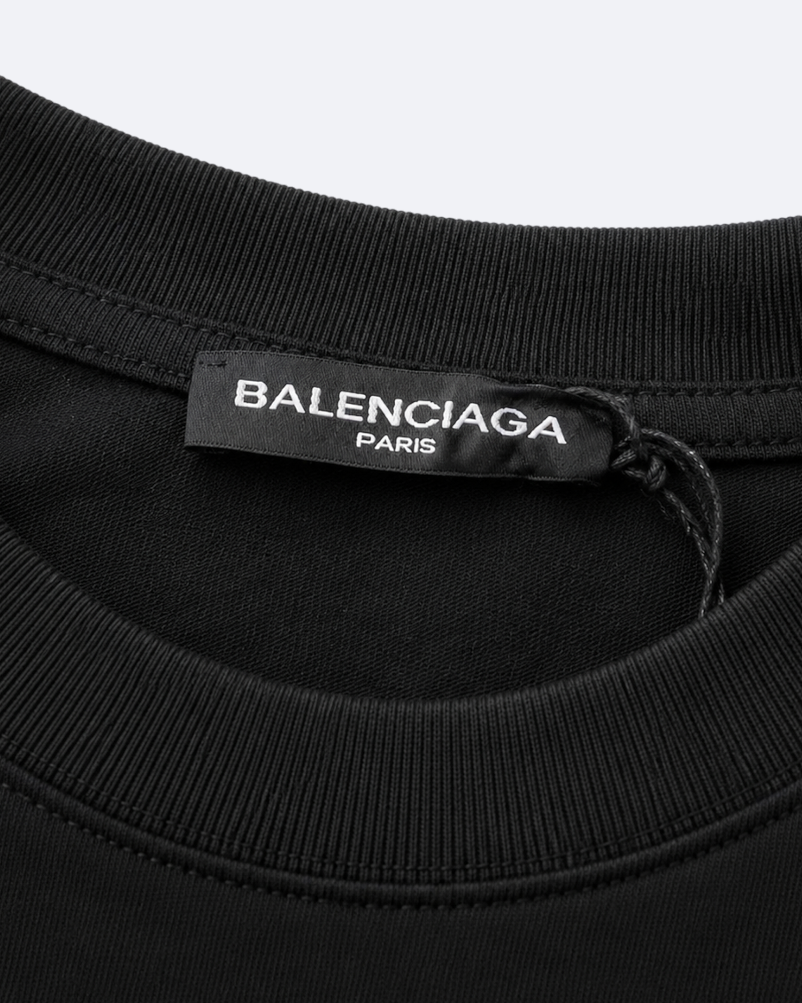 Balenciaga - Pink Brush Logo T-Shirt - Black