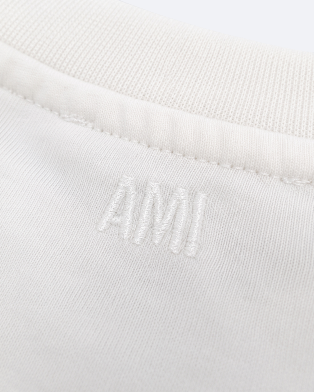 AMI - Logo Embroidery T-Shirt - White