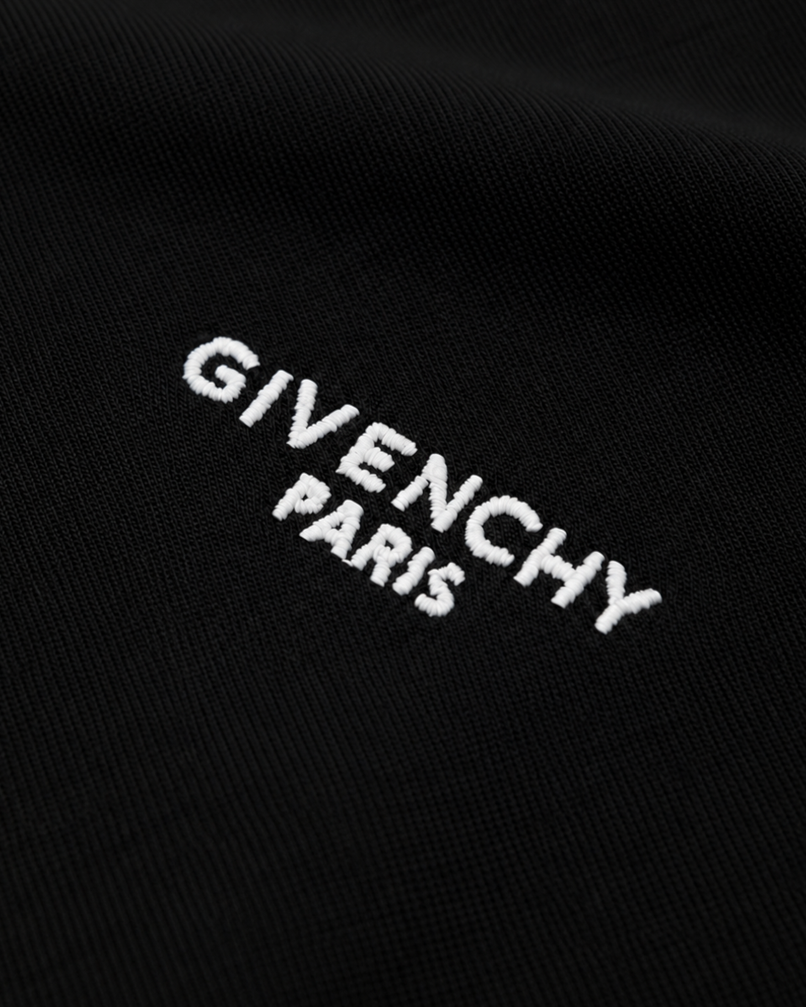 Givenchy - Tilted Logo Embroidery T-Shirt - Black