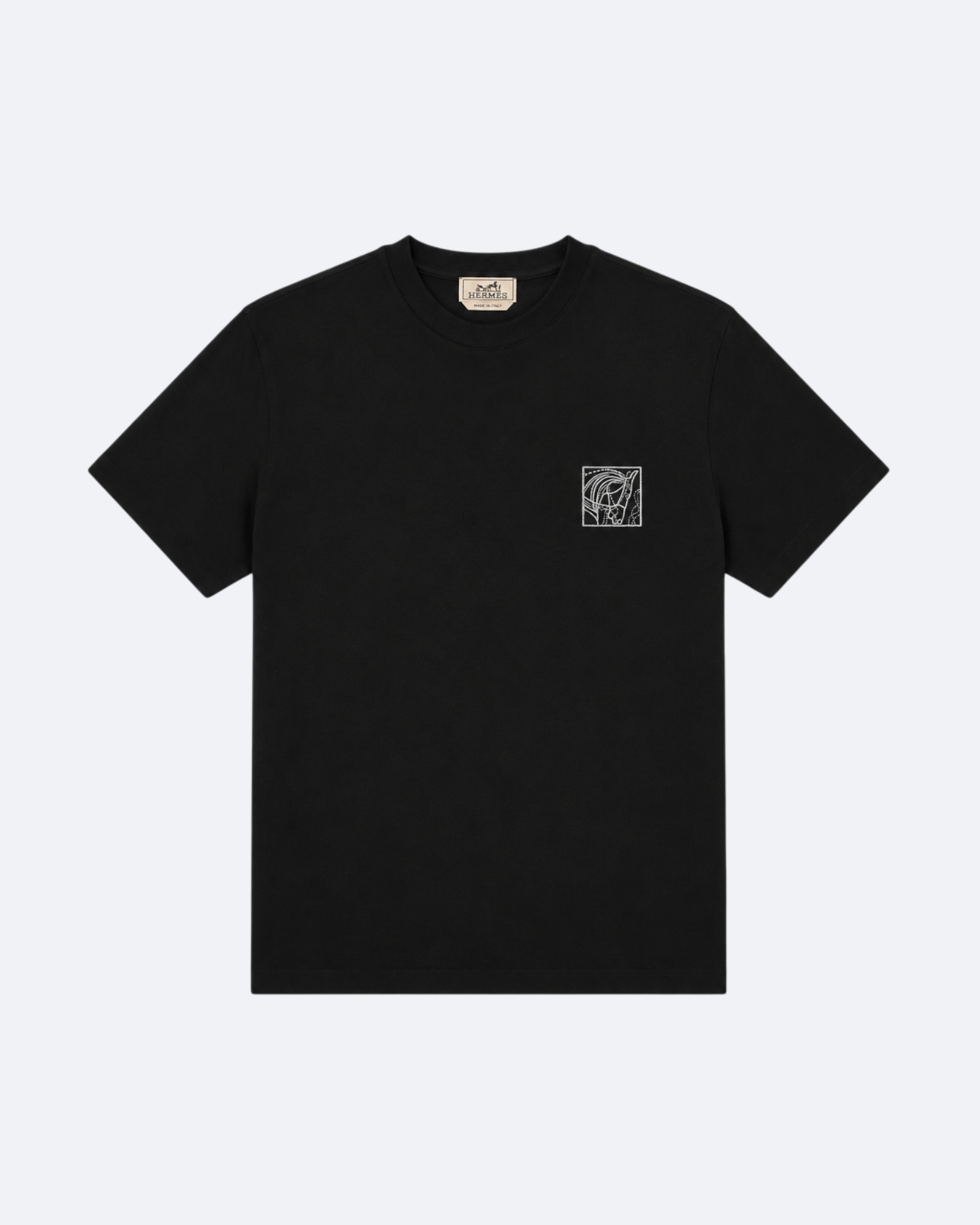 Hermes - Squared Horse T-Shirt - Black