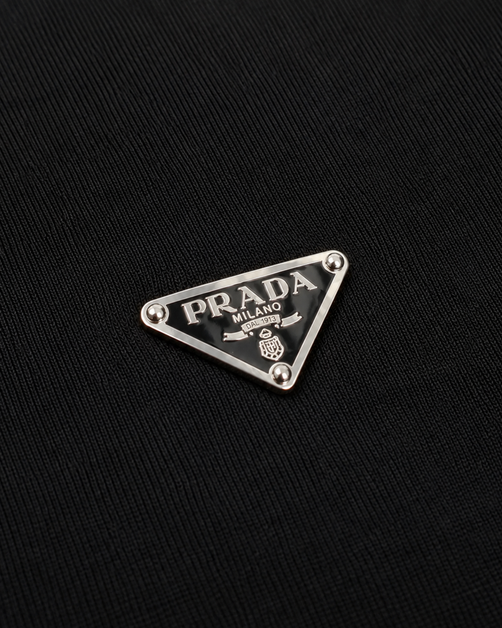 Prada - Triangle Logo T-Shirt - Black