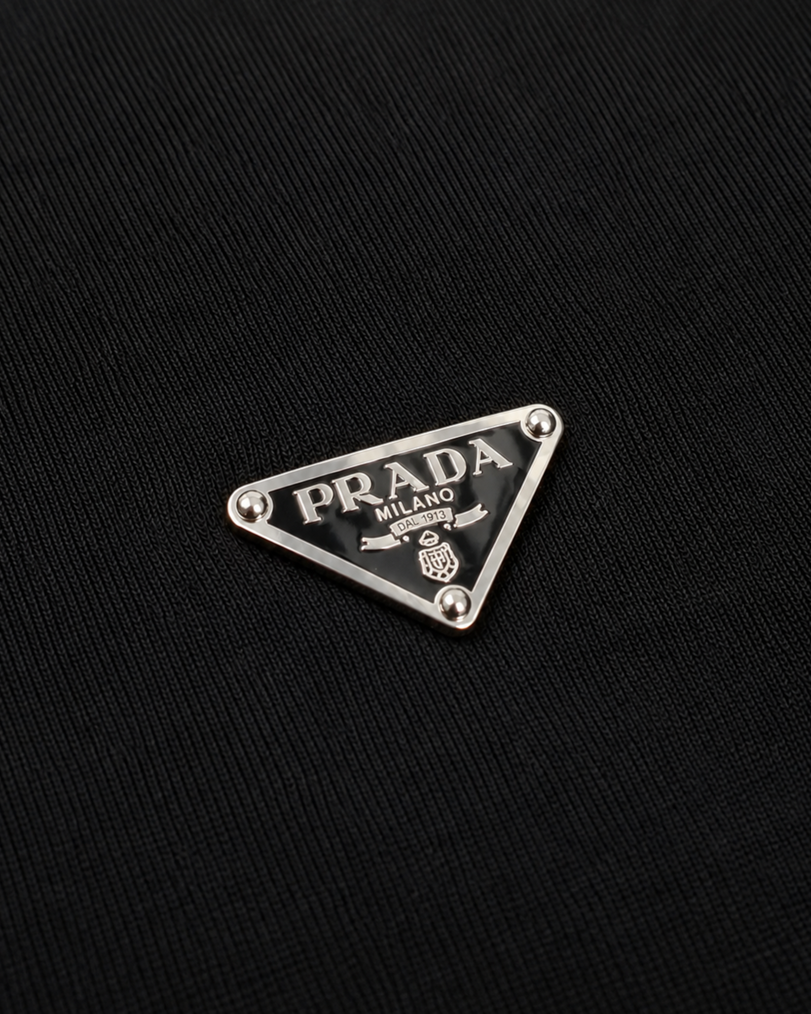 Prada - Triangle Logo T-Shirt - Black