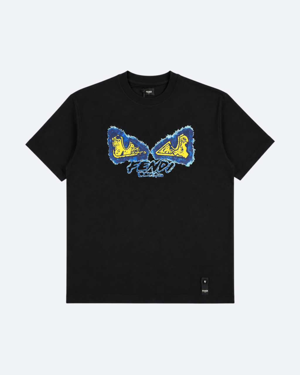 Fendi - Cursed Eyes Print T-Shirt - Black