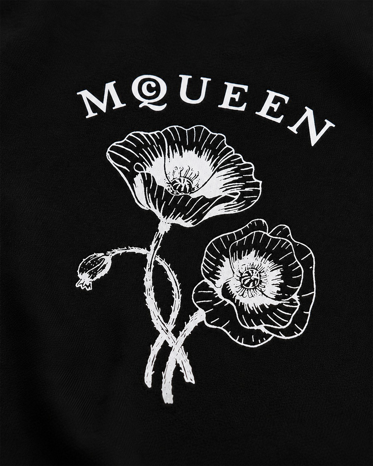 Alexander McQueen - Flowers Logo - Black