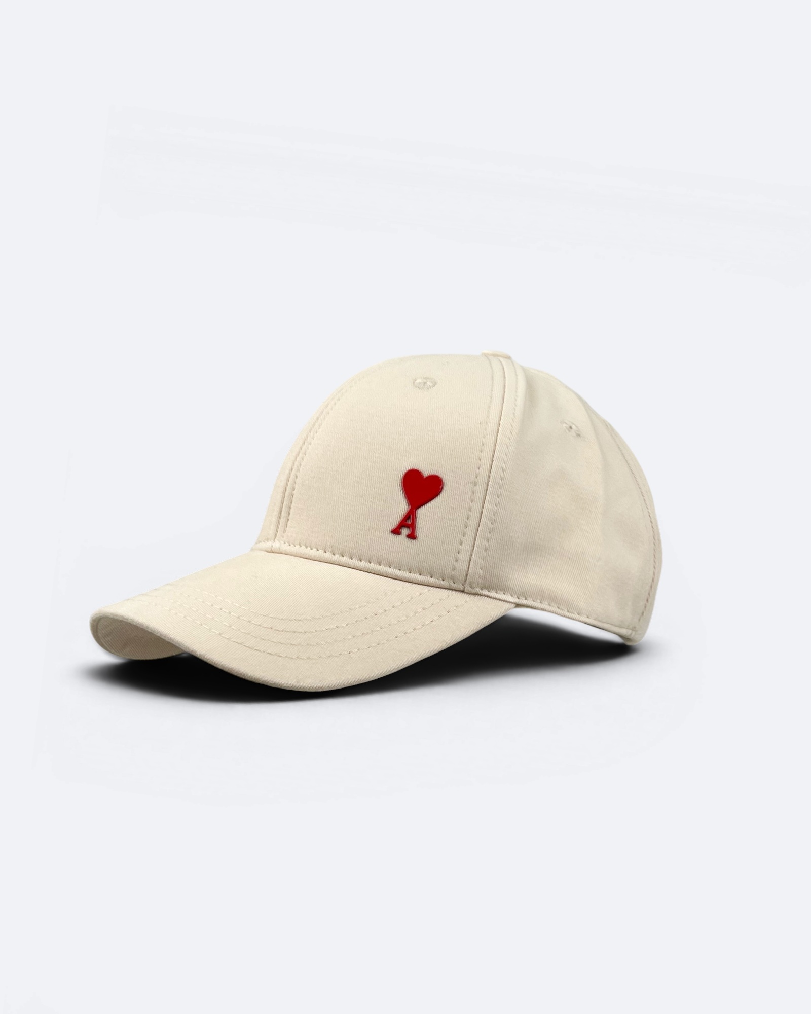 AMI - Red Logo Pin Cap - Cream