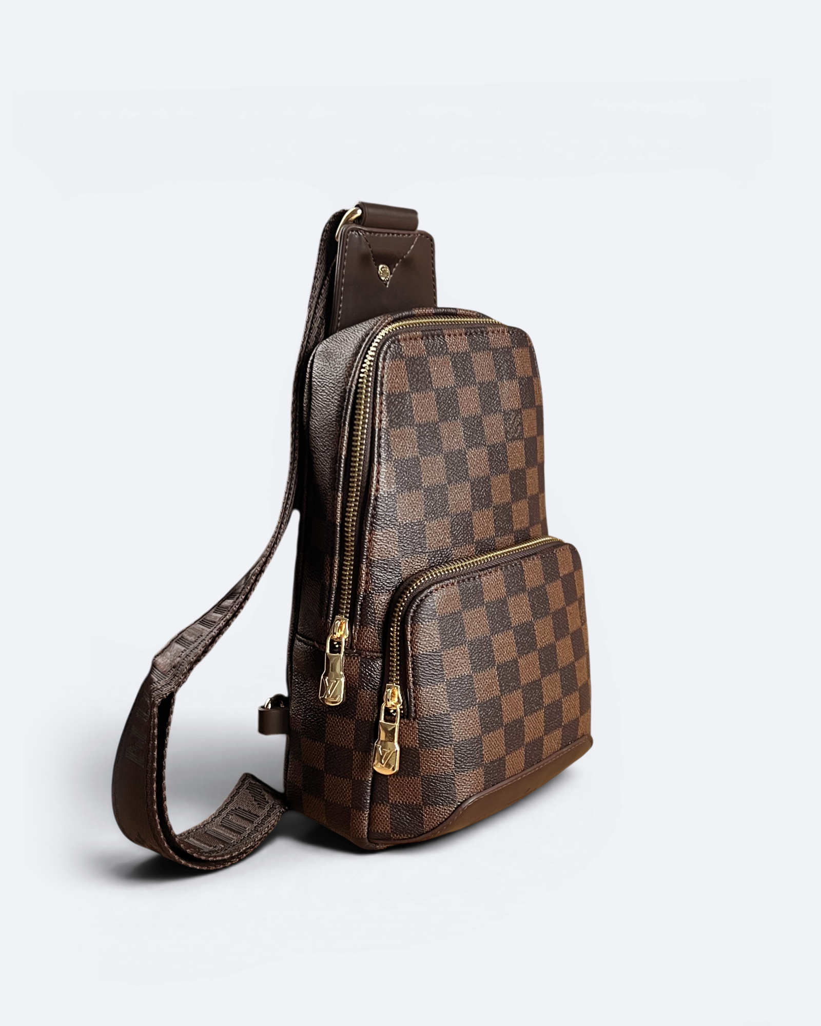 LVTN - Damier Avenue Crossbody Bag - Brown