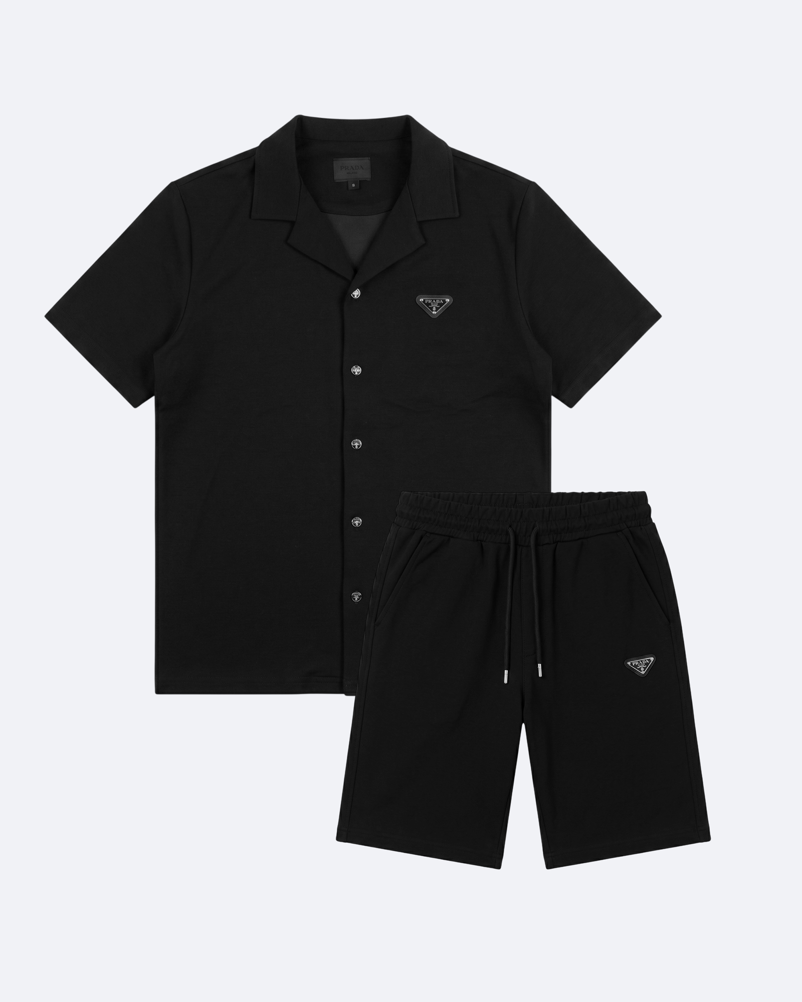 Prada - Plate Logo Shirt Summer Set - Black