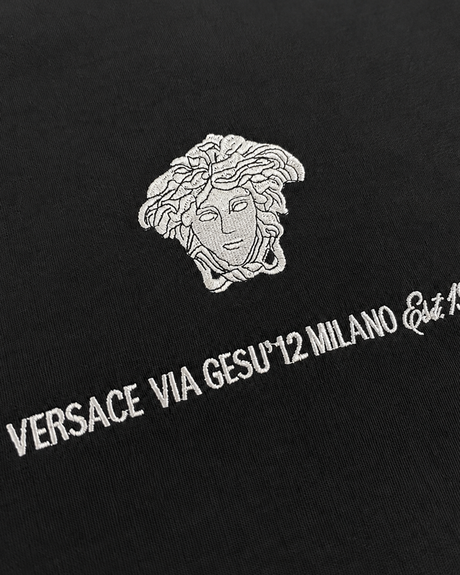 Versace - Medusa Embroidery T-Shirt - Black