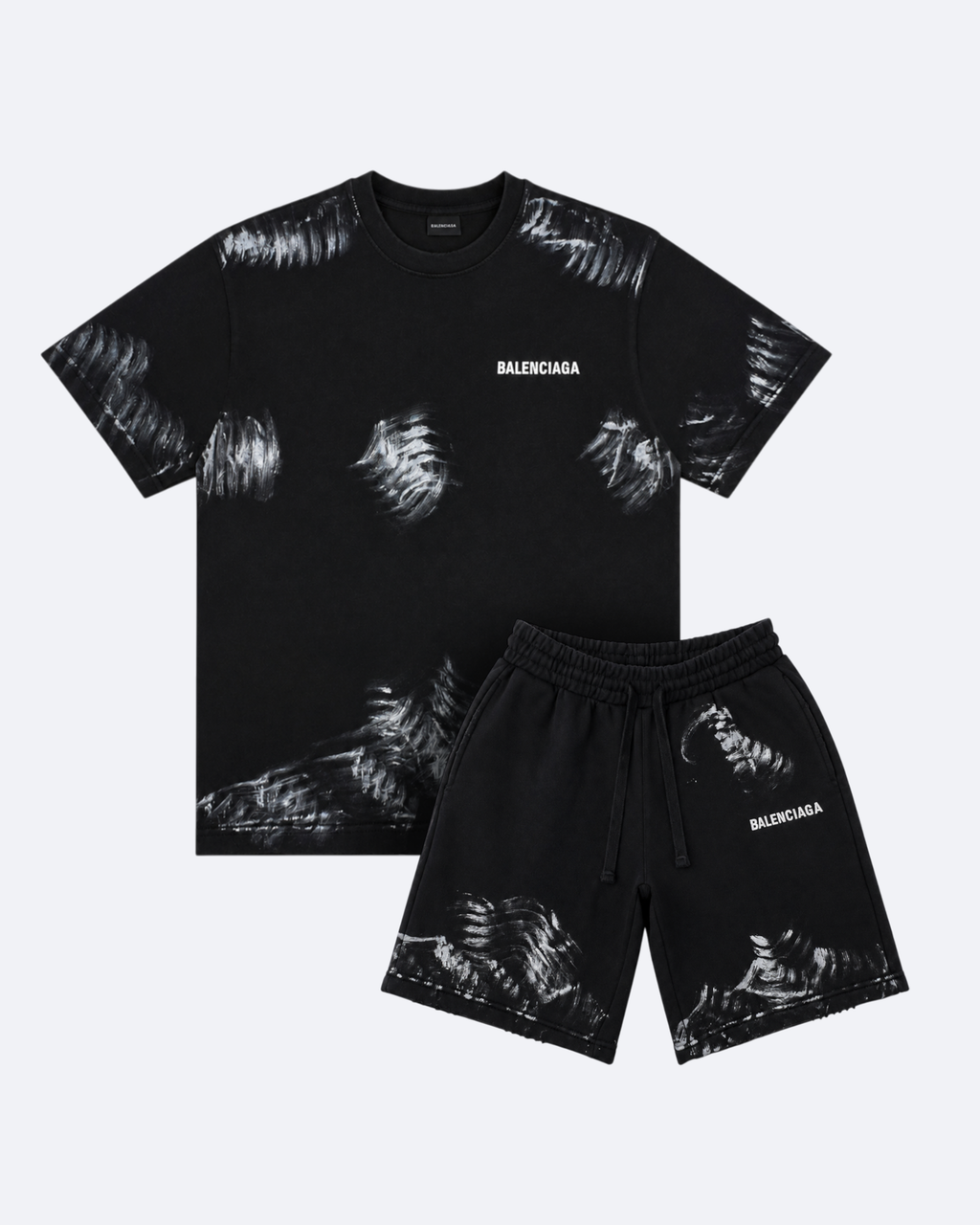 Balenciaga - Brushed Logo Summer Set - Black