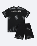 Balenciaga - Brushed Logo Summer Set - Black