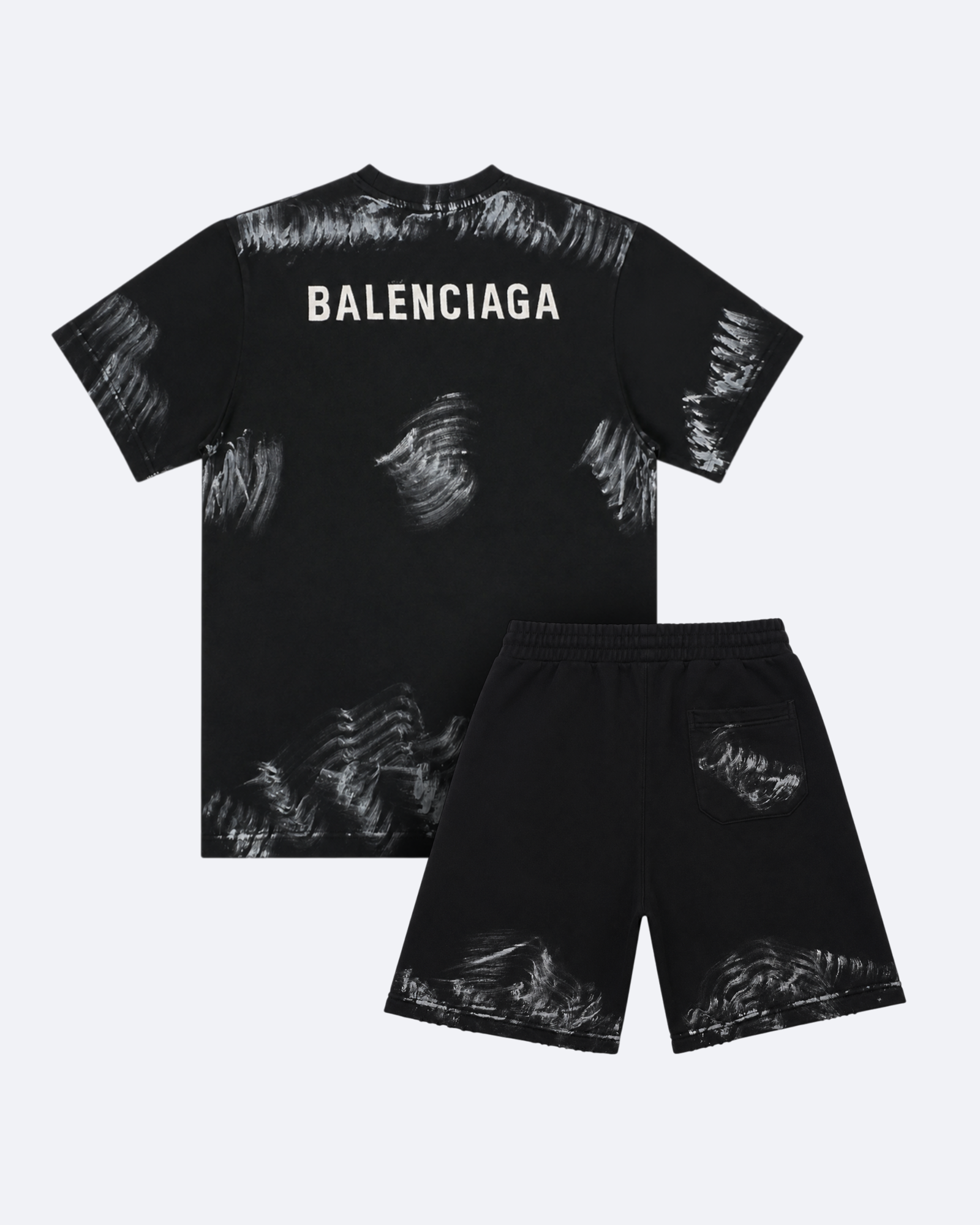 Balenciaga - Brushed Logo Summer Set - Black
