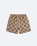 GC - GG Monogram Swim Shorts - Beige