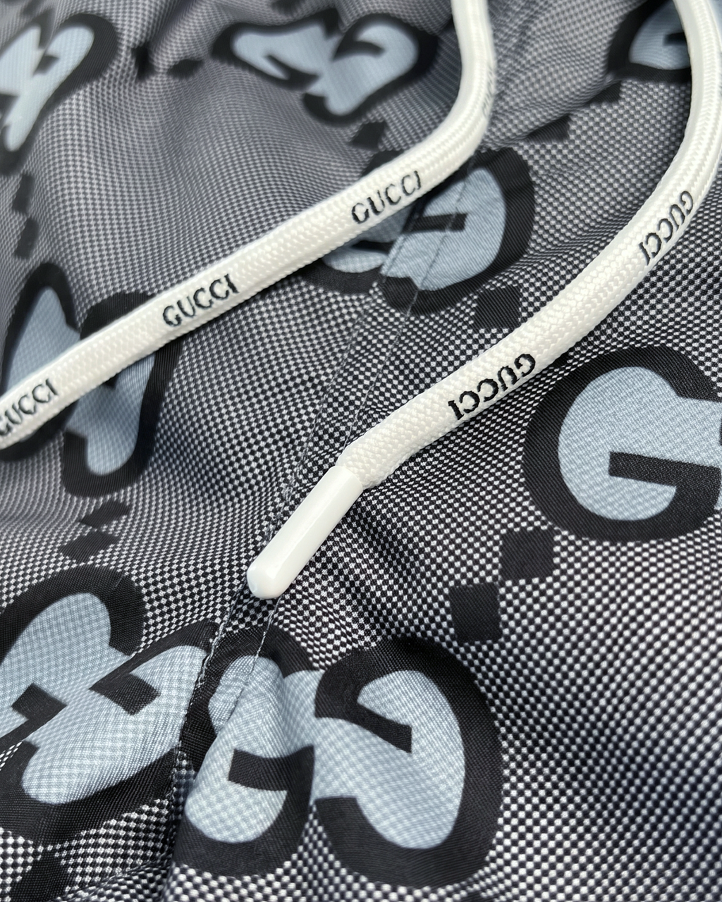 GC - GG Monogram Swim Shorts - Gray