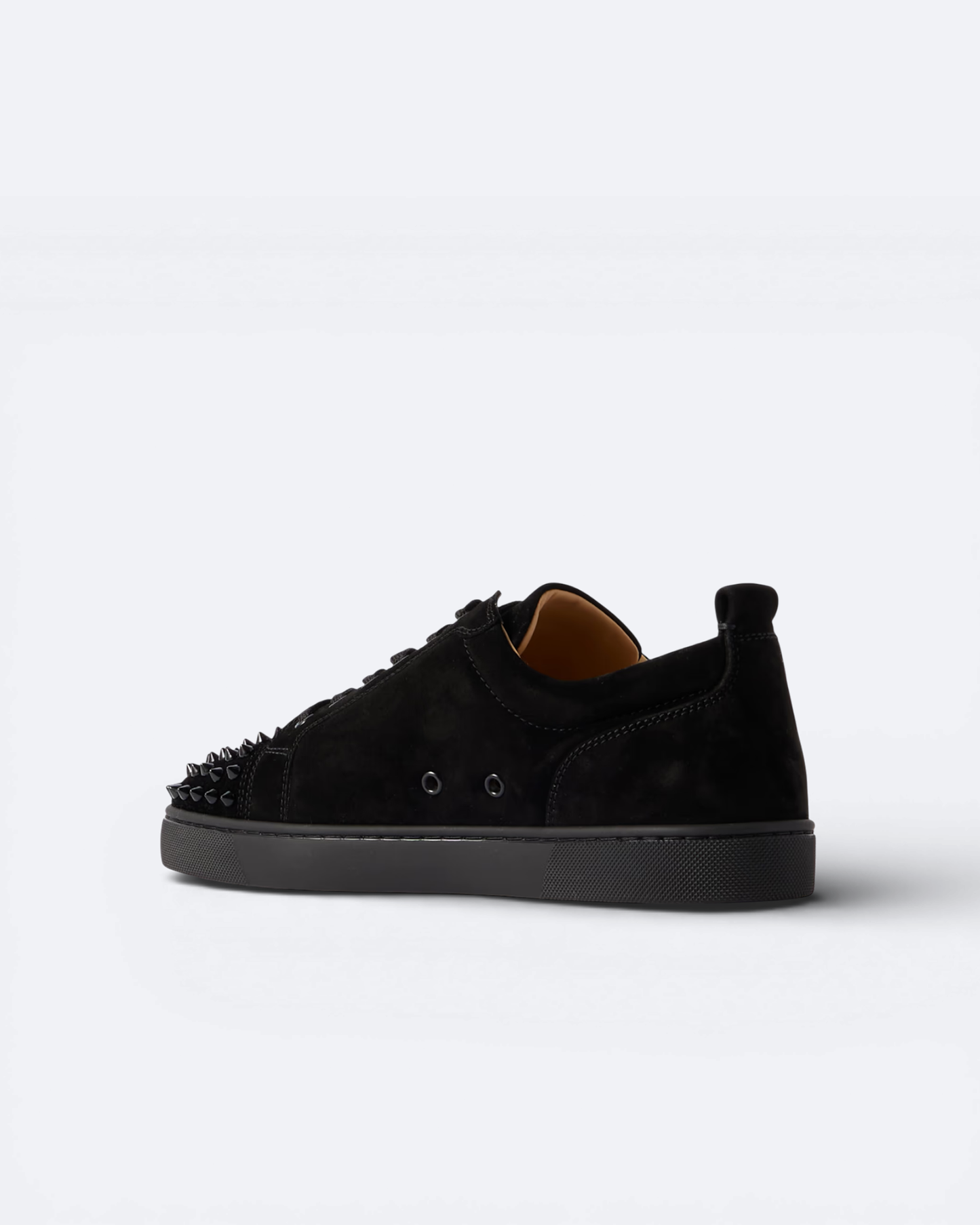 Christian Louboutin - Louis Junior Spikes Low Velour Sneakers - Black