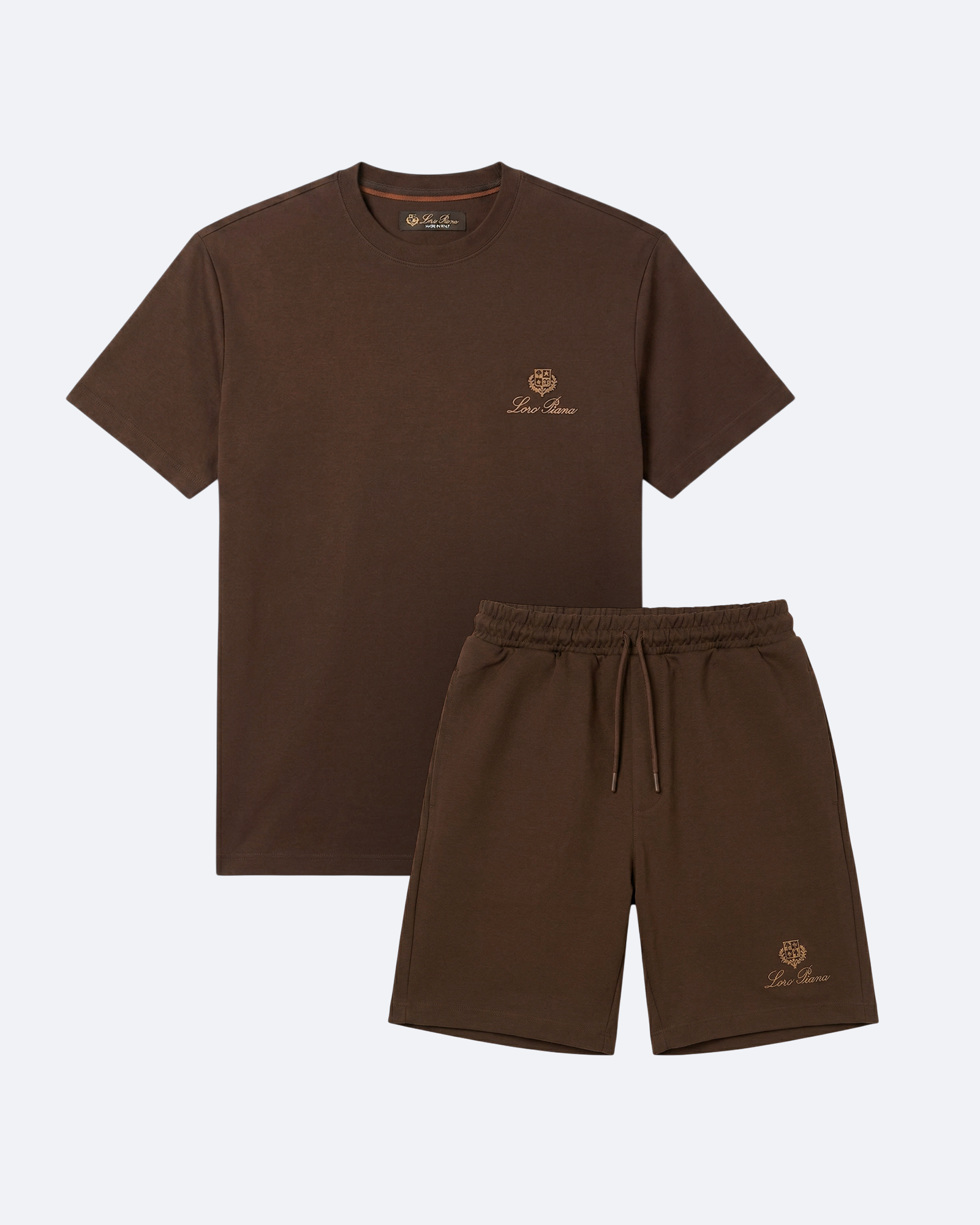 Loro Piana - Logo Embroidery Summer Set - Brown