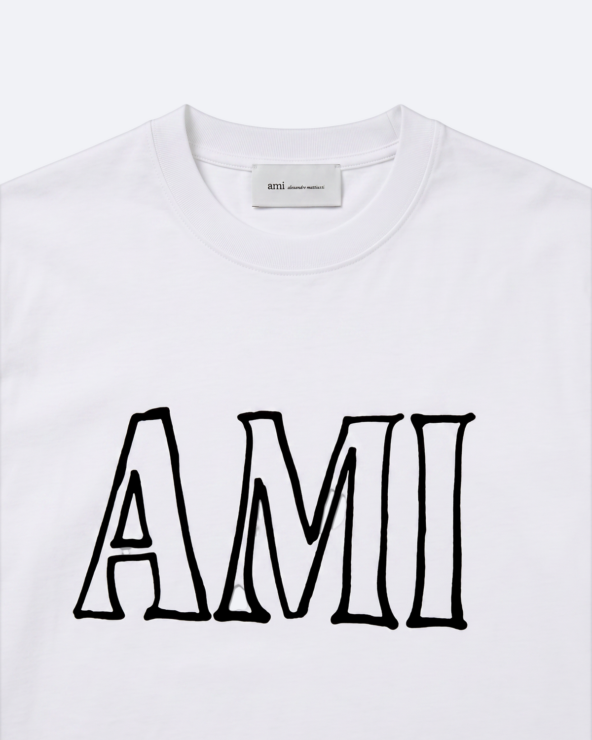 AMI - Outline Logotype T-Shirt - White