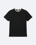 Hermes - Contrast Neckband Pocket T-Shirt - Black