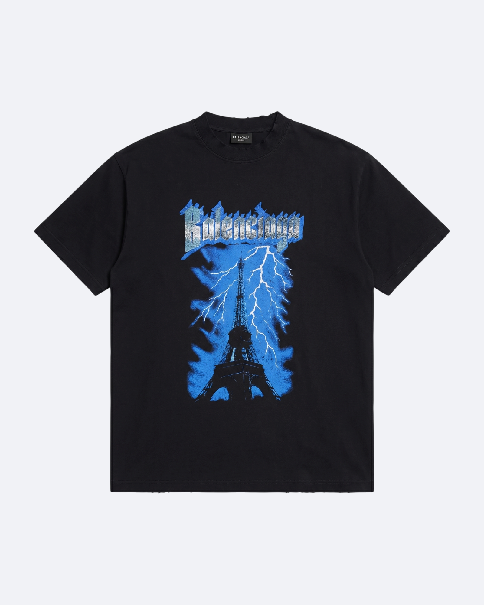 Balenciaga - Paris Lightning Graphic T-Shirt - Black