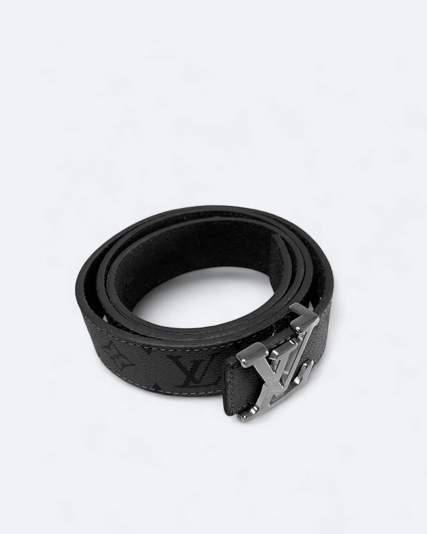 Louis Vuitton - LV Gray Pattern Belt - Silver