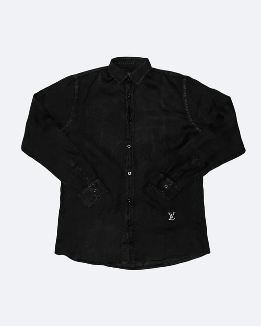 Louis Vuitton - Metal LV Linen Shirt - Black