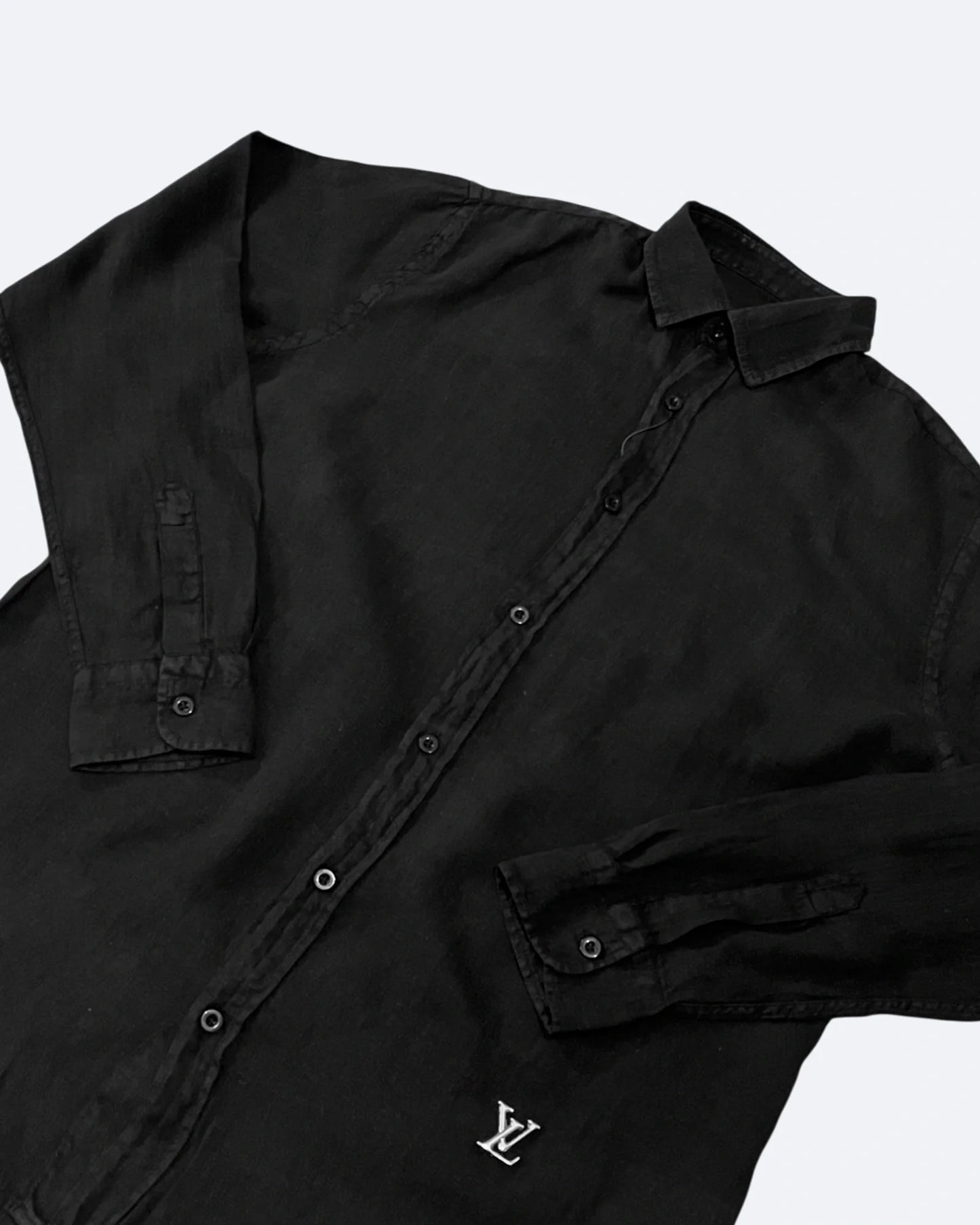 Louis Vuitton - Metal LV Linen Shirt - Black