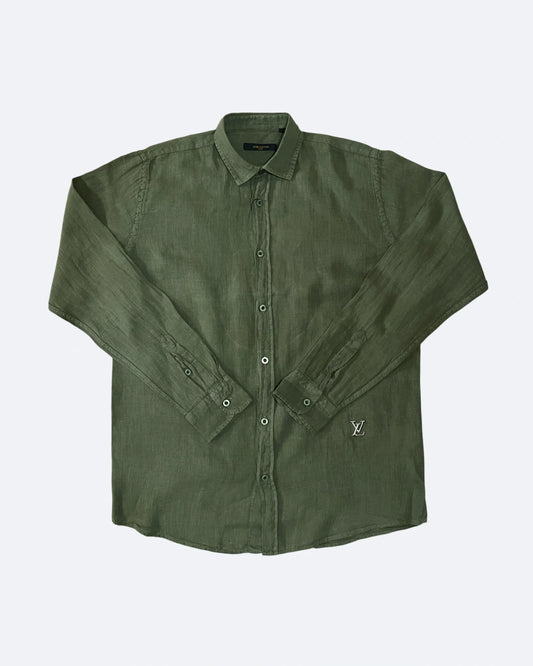 Louis Vuitton - Metal LV Linen Shirt - Green