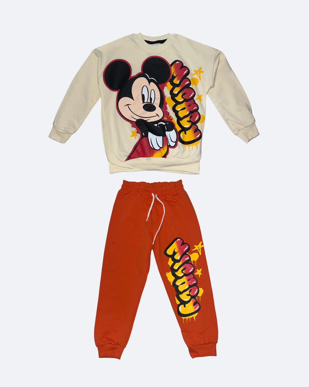 Mickey - Set For Boy - Orange/Cream