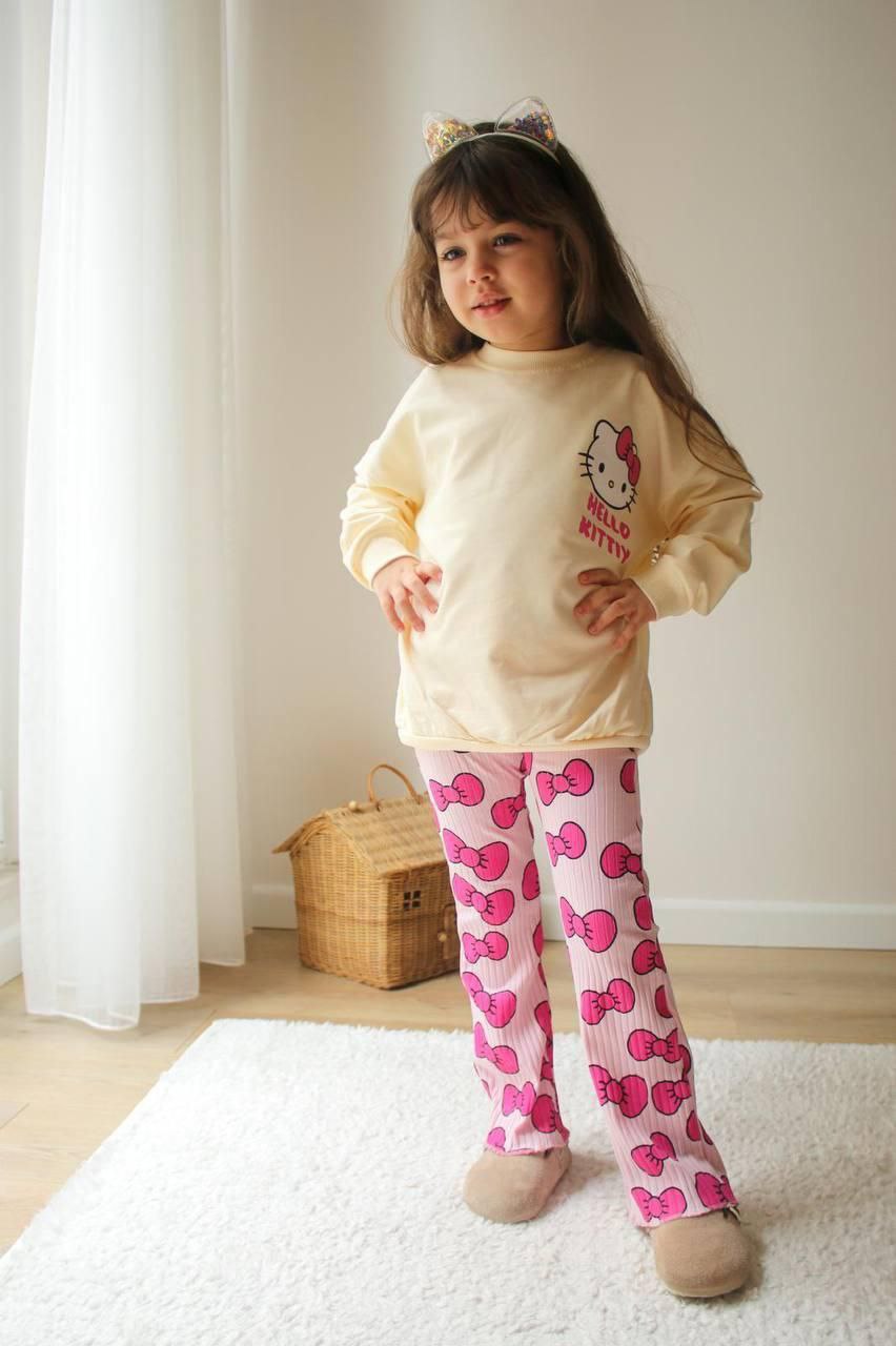 Kitty - Set For Girl - Pink/Cream