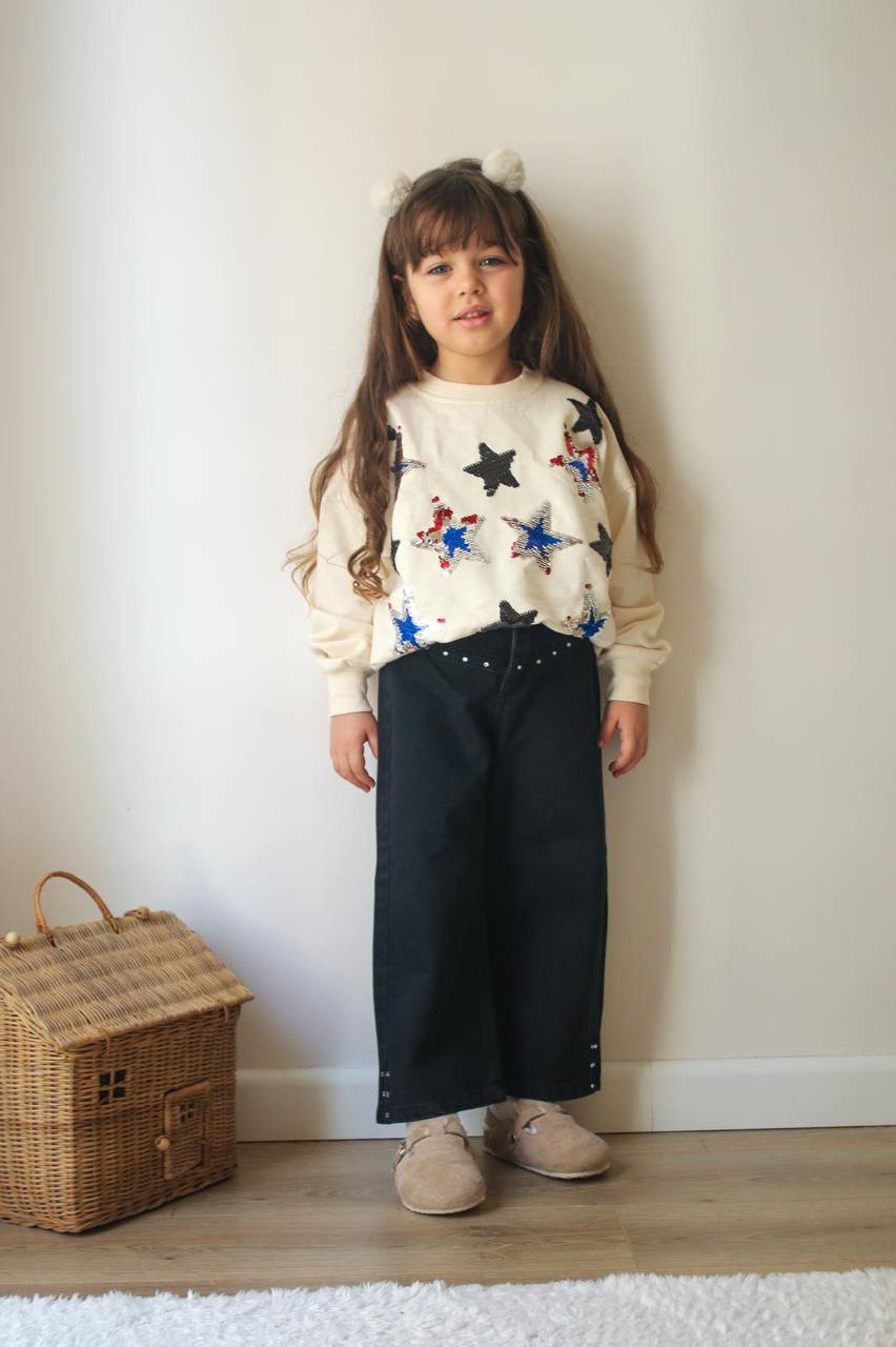 Stars - Blouse and Jeans For Girl