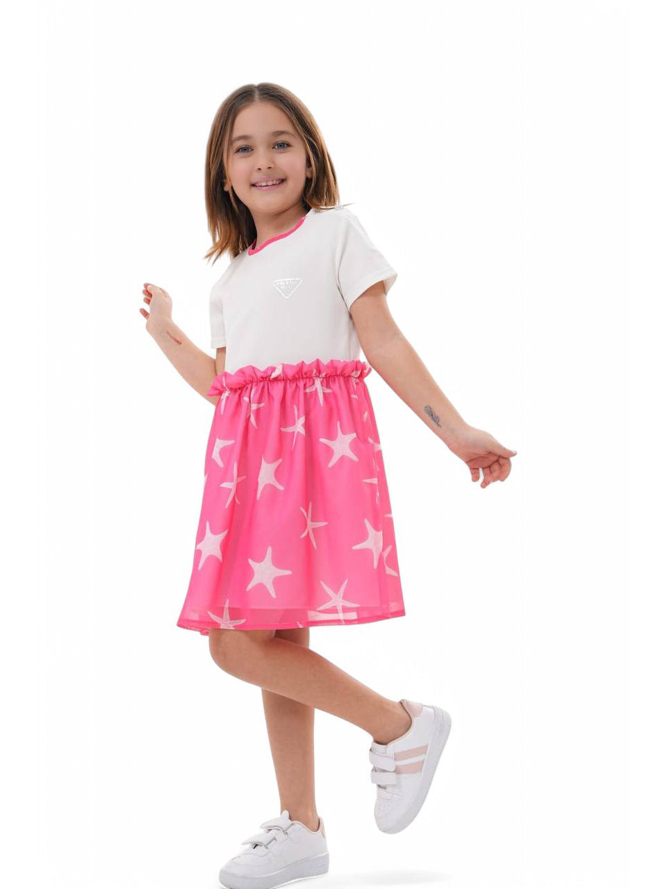 Prada - Dress For Girl - White/Pink